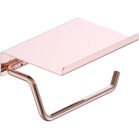 Portarotolo con mensola oro rosa spazzolato Minimal (1/2)