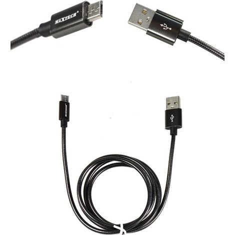 Cavo Micro USB in Metallo 5 Pin per Smartphone  Alta velocità Cavetto Metallico di Ricarica 1 Metro