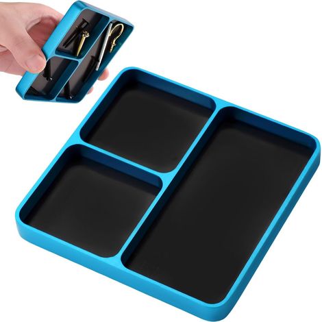 Plateau Pièces Magnétiques, Organisateur Vis Pièces Réparation Électronique Magnétique Support Plateau Outils Magnétique Vis Douilles Boulons Broches d'Organisation Petites Pièces(Bleu Ciel) (1/5)