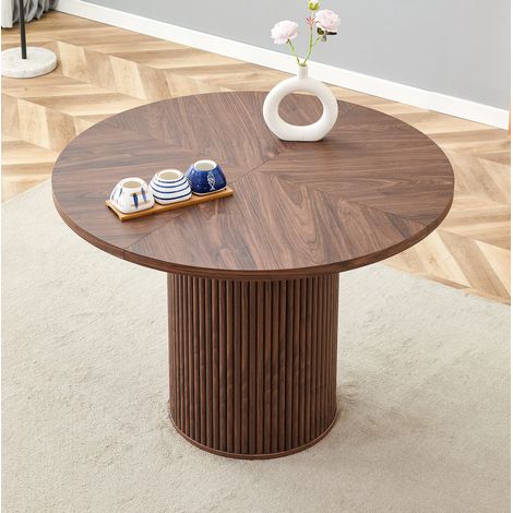 Mesa comedor redonda con almacenaje MDF 100 cm OKMYHOME (1/5)