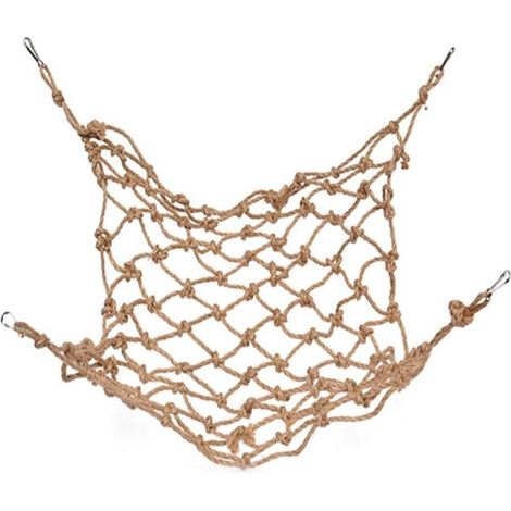 Filet d'escalade pour perroquet - Hamac pour hamster - Échelle en corde de chanvre - Filet tissé - Hamac pour petits animaux - Support de corde d'escalade - 30x20cm - Corde de jeu pour perroquet (1/5)
