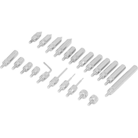 Lot de 22 pointes pour comparateur à cadran, embouts de toucher carbure, filetage UNF 4-48, avec boîte de rangement bleue (1/5)