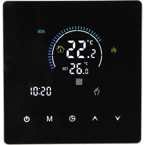 Panel de termostato inteligente para caldera de agua de pared, CA 90-240 V, 3500 W, 90-240 V, controlador de temperatura inteligente (WiFi, 3 A) (1/3)