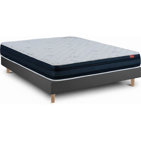 Conjunto Viscoflex Ortopédico e Sommier Preto - Colchão e Cama