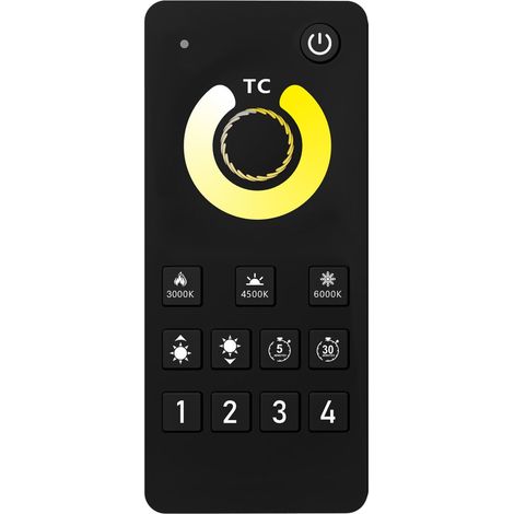 Telecomando RF 2.4G per Centralina Controller CCT RF 2.4G 3V con Pile AAA (Escluso) 2 Canali CCT CLC102W Nero