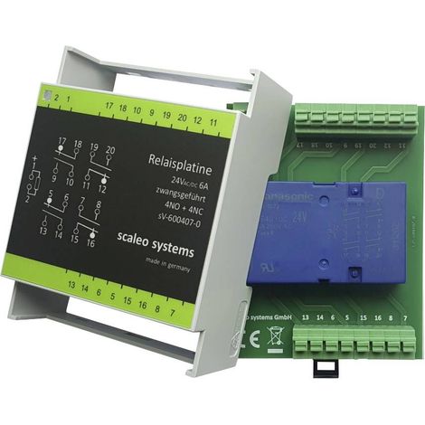scaleo systems Relais de sécurité avec diode de protection contre les polarités, avec LED, avec boîtier 1 pc(s) Typ 24V (1/5)