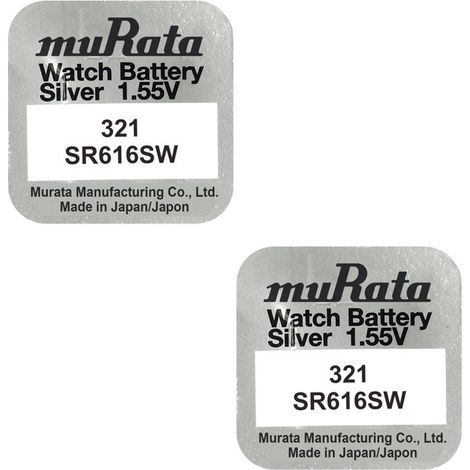 .2 pile Murata- Sony 321 SR616SW.