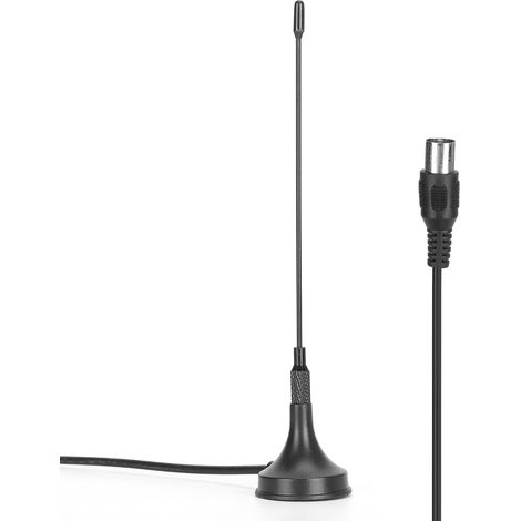 Antenne Numérique TNT avec Amplificateur de Signal et Base Ventouse (1/5)