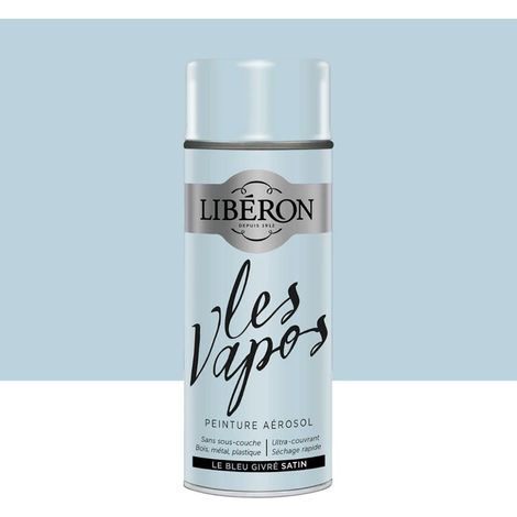 Peinture aérosol LIBÉRON Les Vapos Satin Le Bleu Givré 0,4 L
