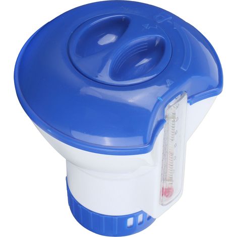 Flotteur distributeur de chlore avec thermomètre pour piscine 5 pouces