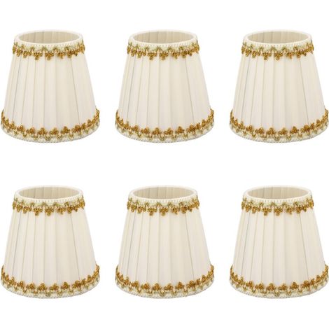 Abat-jour en forme de bougie, 6 pièces, Style moderne et Simple, décoration de la maison pour petite ampoule E14 (1/4)