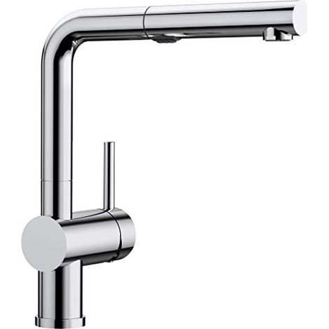 BLANCO Linus-S Vario 518406 Miscelatore per cucina, doccetta regolabile, finitura cromata, ad alta pressione (1/4)