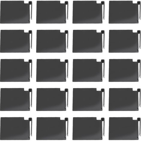 Séparateurs de boîte à cartes pour ABS, 20 pièces, Clips d'organisation de cartes de Baseball de sport, largeur d'ouverture maximale de 4mm, adaptés à une seule paroi noire (1/5)
