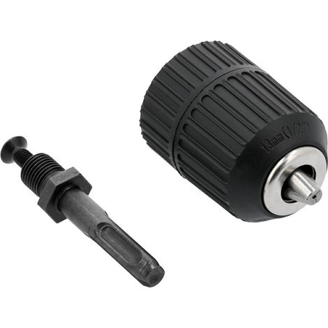 YATO Portabrocas autotensado con adaptador SDS-Plus y llave – 1,5-13 mm 1/2" 20UNF, Cr40 y acero al carbono, estable y preciso