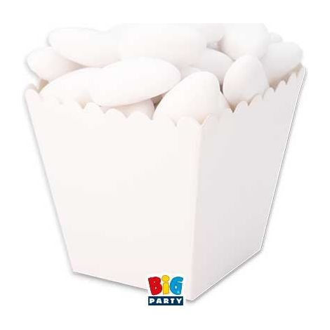 Big Party Sweety Box Mini 4 x 5,5 x 4 Cm Bianco 12 Pz