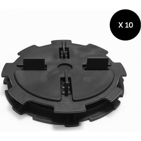 Set 10 supporti regolabili 10-15mm per piastrelle e pavimenti McCover - Nero