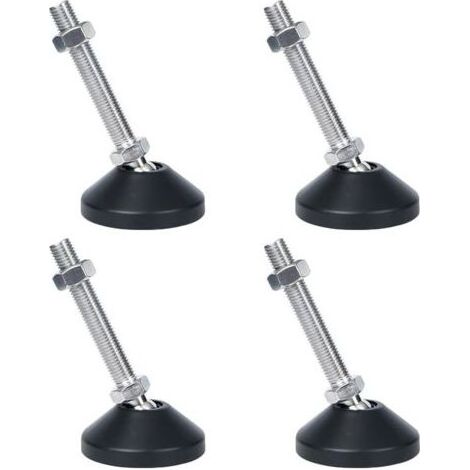 4Pcs M14 Pieds de nivellement, Pieds filetés réglables, Pieds pivotants antidérapants pour Meubles, Pieds de nivellement pour Machines Robustes pour établi(D60M14100) (1/5)