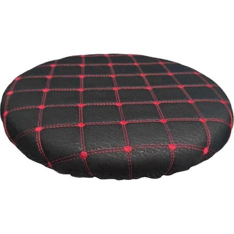 Housse de tabouret ronde confortable et décorative, protection pour siège de salle à manger, tabourets à chaussures, chaises de 28 à 30 cm de hauteur-Black