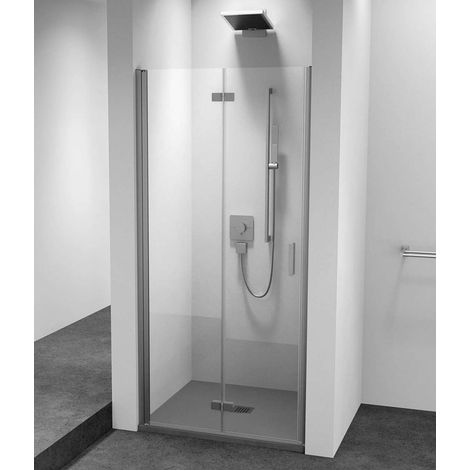 Polysan Zoom Line - Porte per doccia 90x200 cm, a sinistra, Antidrop, vetro trasparente/cromo ZL4915L-01 (1/5)