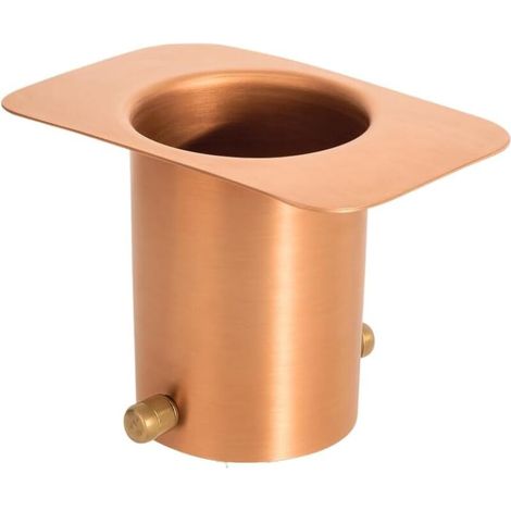 Adaptateur de gouttière en cuivre Pur et Laiton pour Installation de chaîne de Pluie Standard (1/4)