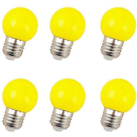Lot de 10 lanternes LED rondes jaunes décoratives d'extérieur pour éclairage festif (1/5)