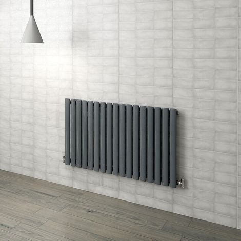Oval Column Radiator 600x1003mm Anthracite Horizontal Radiator Single Modern Central Heating Radiators (1/5)
