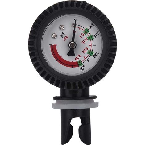 1 manomètre de pression d'air, plage 0-0,35 bar, adaptateur de valve intégré, pour bateaux gonflables et planches SUP (1/5)