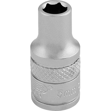 Draper 5.0mm 6-Point Square Drive Socket (1/4 Inch Drive, Micro Satin Chrome Finish, Model 16508)
