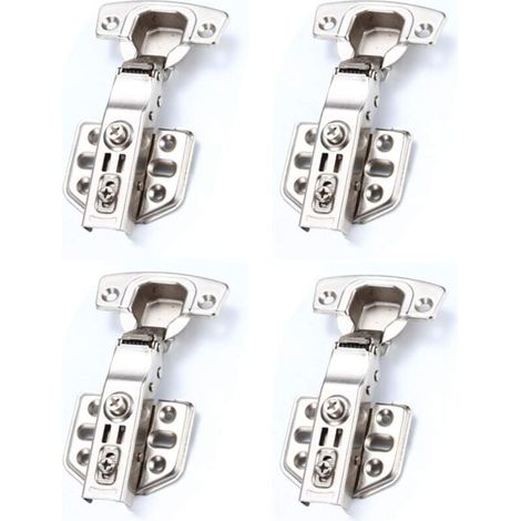 ZVD-4 pcs Charnières de Porte Armoire, Charnières avec Amortisseur Hydraulique pour Fermeture Automatique (1/4)