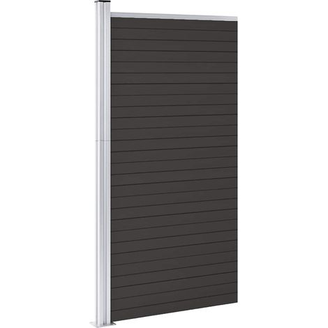 Maison Exclusive - Zaunelement WPC 95x186 cm Schwarz (1/5)