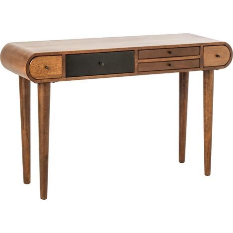 Console 5 Tiroirs en Bois "Sixty" 120cm Naturel (1/5)