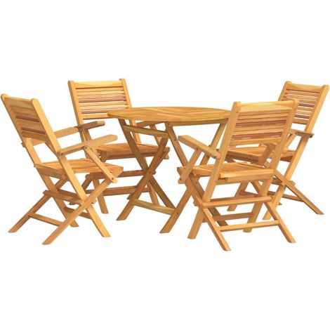 Maison Exclusive - Set da Pranzo per Giardino 5 pz in Legno Massello di Teak