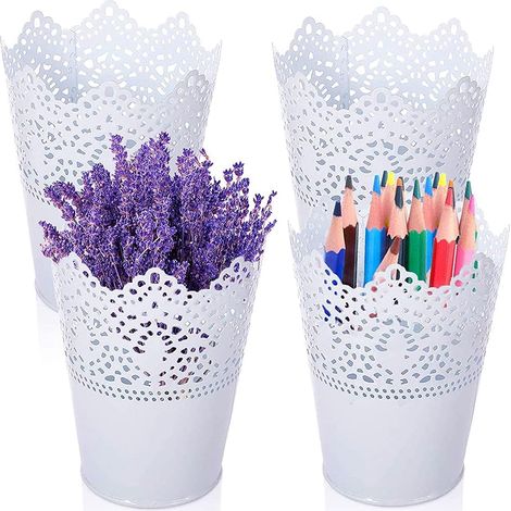 Lot de quatre pots à crayons multifonctions pour pinceaux de maquillage et stylos gobelet de rangement pour bureau et salle de bain
