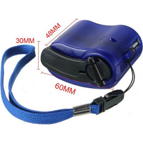 Générateur électrique à manivelle pour camping extérieur, cadeau pour amis et famille (bleu) (1/5)