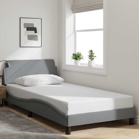 vidaXL Giroletto Dover Grigio Chiaro 100x190 cm Tessuto (1/5)