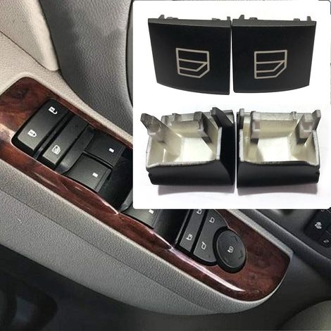 Lot de 2 capuchons de remplacement pour bouton de commande de lève-vitre côté conducteur, compatibles avec Mercedes Classe B W245, ML, GL et R. (1/5)
