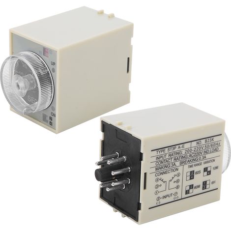 Minuterie temporisée avec relais et bouton de réglage, boîtier en polycarbonate haute qualité ST3PA E, 220 V CA, 50/60 Hz (1/5)