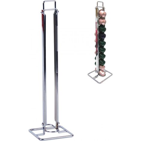 Distributeur porte Dosettes Support 20 capsules en Inox (1/2)