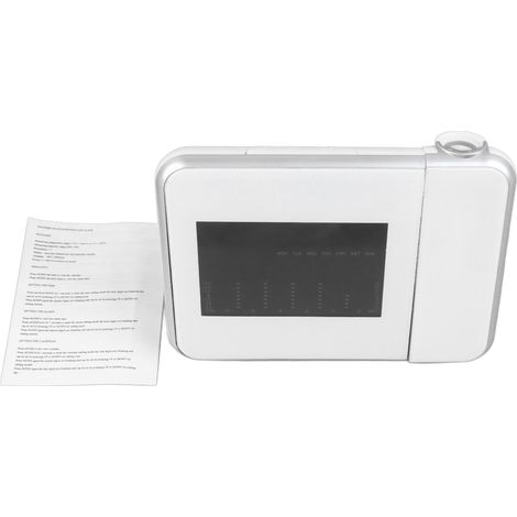 Tragbarer elektronischer Projektionswecker mit Temperatur- und Feuchtigkeitsanzeige für Büro und Schlafzimmer (1/5)