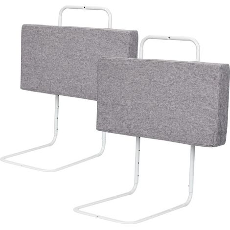 SWANEW Barriere per Letto per bambini Barriera di Sicurezza Morbida regolabili in altezza 120 cm Barriera Paracolpi In Schiuma Grigio (1/5)