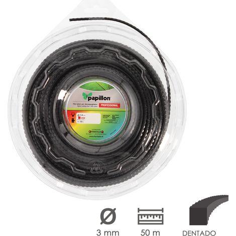 FILO NYLON DECESP.PAPILLON QUADRO SEGHETTATO 3,0MMX 50MT - CF. BLISTER (1/3)