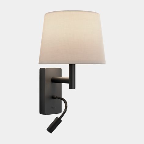 Lampade da parete Metrica Shade Extend Reader LED E27 17.3 Bianco caldo - 2700K ON-OFF Nero 137lm