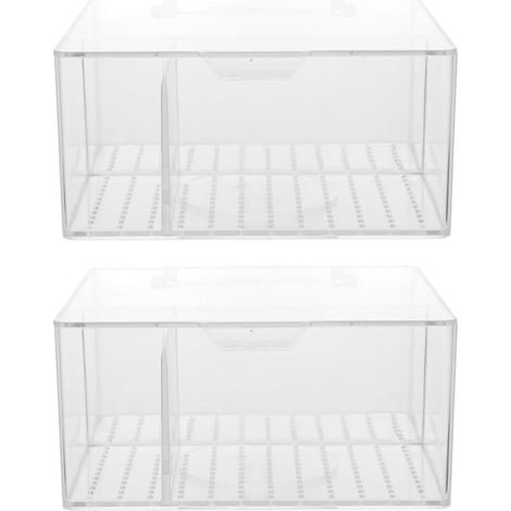 2 Pièces Boîte de Rangement à Tiroir, Plastique Épais (1/5)