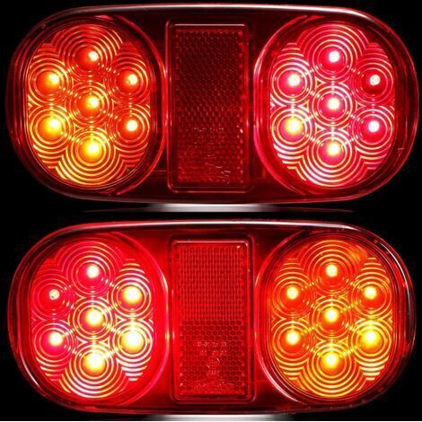 Feux de Remorque LED 12V,2pcs Feu Arriere pour Remorque LED Etanche