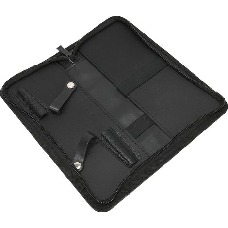 Sacoche en cuir PU imperméable pour ciseaux de coiffure, pinces et peignes. (1/5)