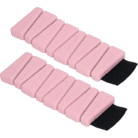 1 Paire Bracelet de Charge en Résine Réglable, Bandes de Poids pour Poignet et Cheville, Ceinture de Fitness Sport Rose (1/5)