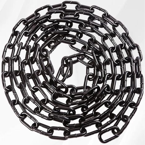 Chaîne noire 5 m 3 mm - Chaîne de sécurité pour suspendre des clôtures, chaîne à bascule, chaise suspendue, chaîne de lampe, chaîne pour chien, chaîne pivotante, séchage de la chaîne à linge en fer (1/5)