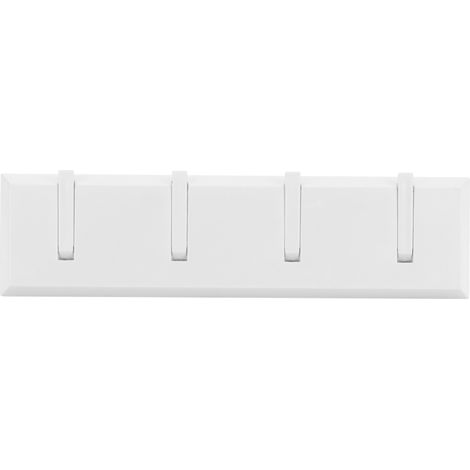 Gancho de pared sin taladrar para perchero, llavero, perchero para sombreros, decoración de pared para puerta de baño (blanco)
