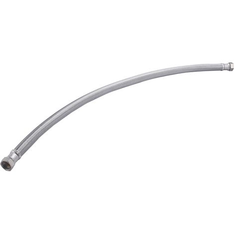 Flexible de Acero Inox Doble Hembra DN18 QUICK PLOMBERIE - H3/4 paso interior de 18mm, Longitud 1000mm