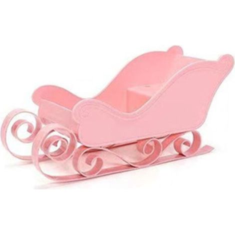 Mini cuenco de dulces con forma de trineo de Papá Noel, decorativo y festivo - Rosa